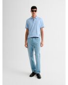 Polo boutonné chiné bleu ciel 2