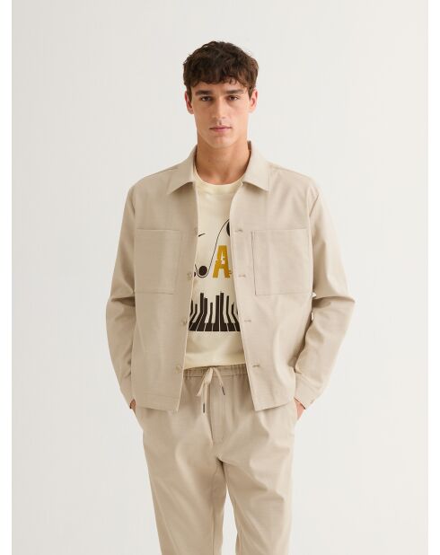 Surchemise regular beige sable