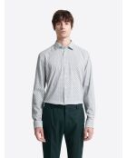 Chemise slim à motif blanche