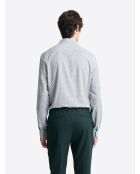 Chemise slim à motif blanche