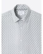 Chemise slim à motif blanche
