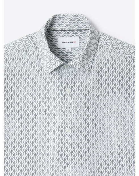 Camicia slim bianca a fantasia