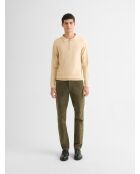 Polo col zippé beige clair