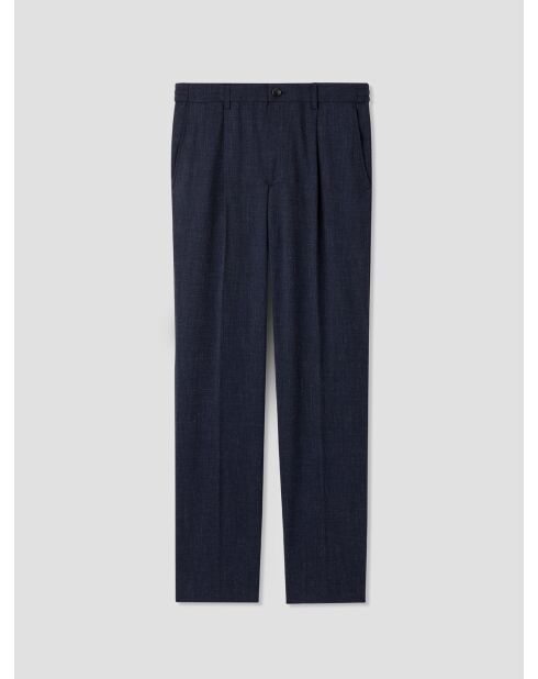 Pantalon de costume taille élastique bleu encre