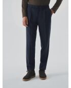 Pantaloni da tuta elasticizzata blu inchiostro