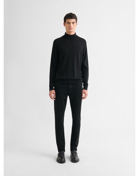 Schwarz gefärbte Slim-Denim-Jeans