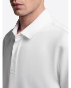 Polo boutonné en coton premium blanc