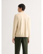 Cardigan zippé en jersey beige clair