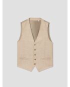 Gilet de costume stretch beige clair