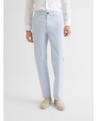 Chino regular stretch taille élastiquée bleu light