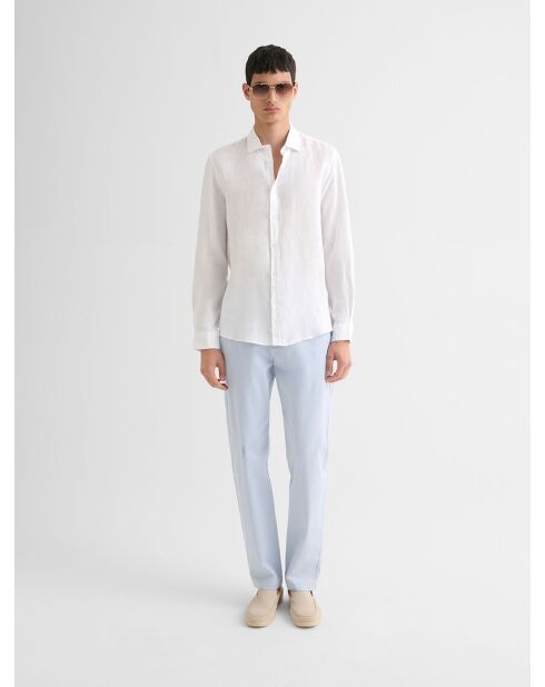 Chino regular stretch taille élastiquée bleu light