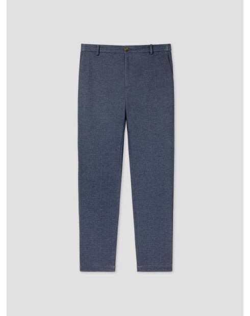 Chino slim stretch taille élastiquée bleu nuit