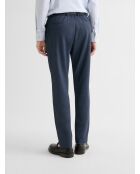 Chino slim stretch taille élastiquée bleu nuit
