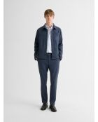 Chino slim stretch taille élastiquée bleu nuit