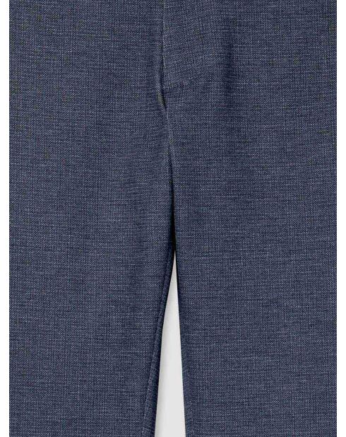 Chino slim stretch taille élastiquée bleu nuit