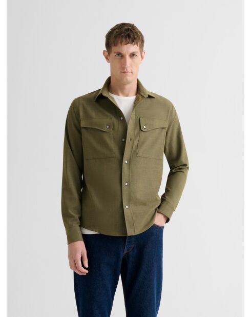 Camicia normale verde oliva