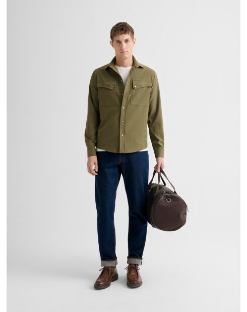 Camicia normale verde oliva