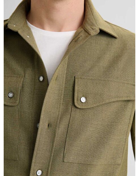 Camicia normale verde oliva