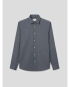Marineblauw slim overhemd