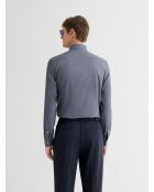 Marineblauw slim overhemd