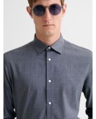 Marineblauw slim overhemd
