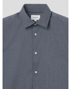 Marineblauw slim overhemd