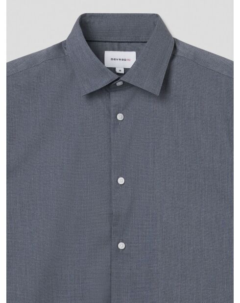 Marineblauw slim overhemd