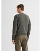 Cardigan boutonné en laine certifiée vert olive