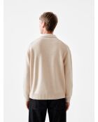Cardigan jersey col chemise L'atelier beige 2
