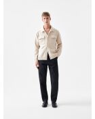 Cardigan jersey col chemise L'atelier beige 2