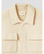 Cardigan jersey col chemise L'atelier beige 2