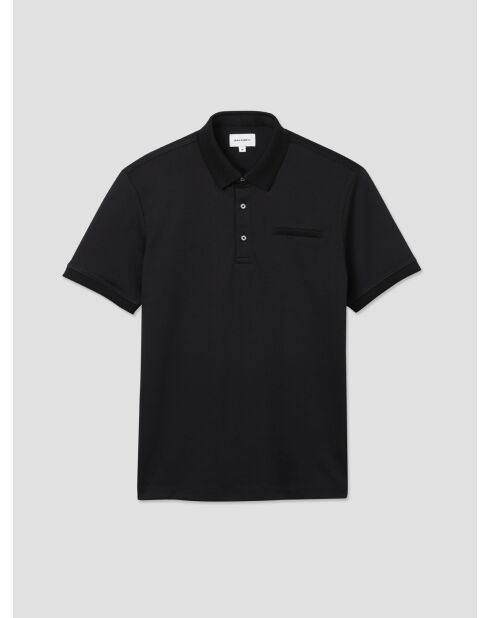 Polo boutonné noir