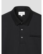 Polo boutonné noir