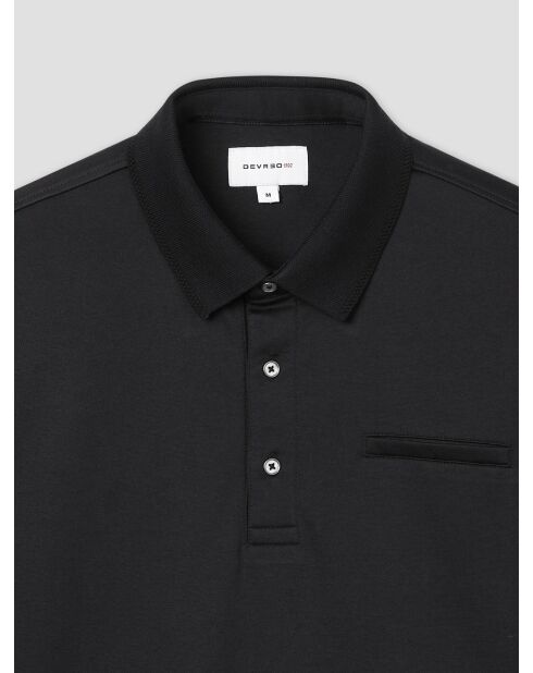 Polo boutonné noir
