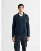 Cardigan col chemise bleu navy