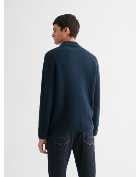 Cardigan col chemise bleu navy