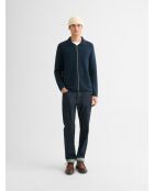 Cardigan col chemise bleu navy
