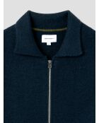 Cardigan col chemise bleu navy