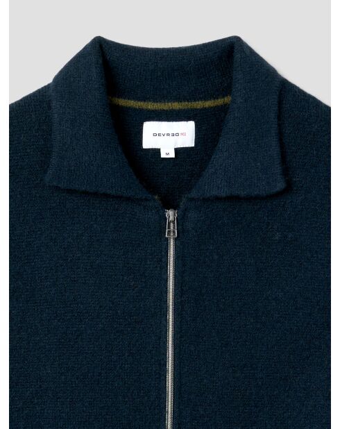 Cardigan col chemise bleu navy