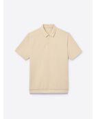 Polo en coton beige clair