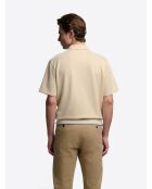 Polo en coton beige clair