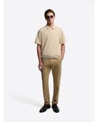 Polo en coton beige clair
