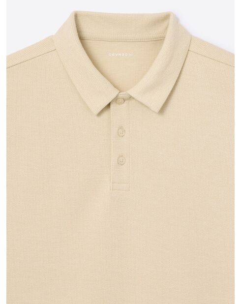 Polo en coton beige clair
