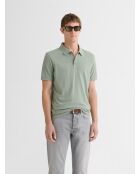 Polo boutonné en coton vert amande