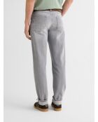 Reguläre Denim-Jeans aus grauer Baumwolle