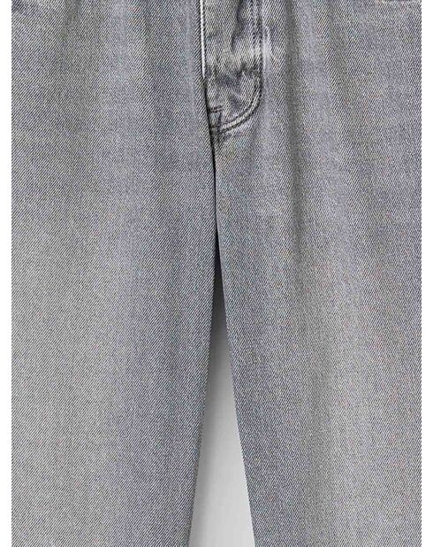 Reguläre Denim-Jeans aus grauer Baumwolle