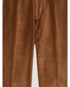 Pantalon de costume slim en velours caramel 2
