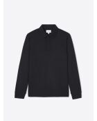 Polo negro regular con botones