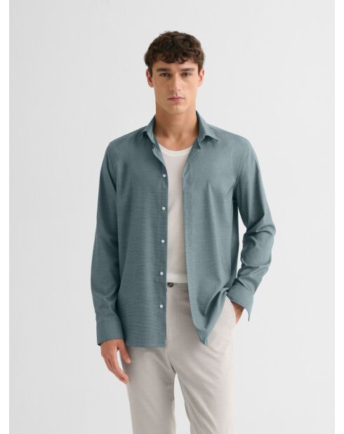 Groen slim shirt