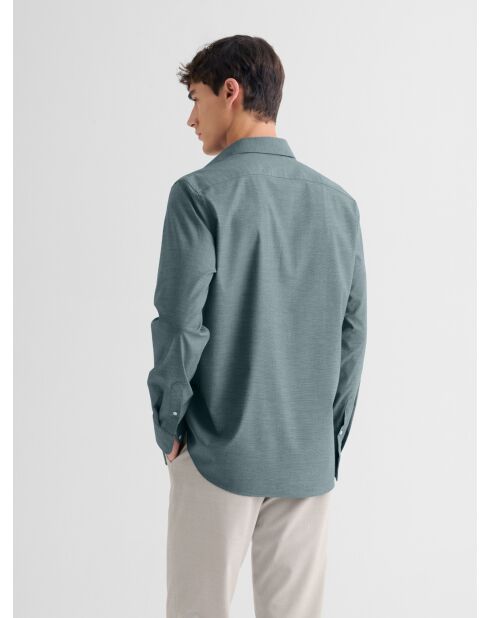 Groen slim shirt